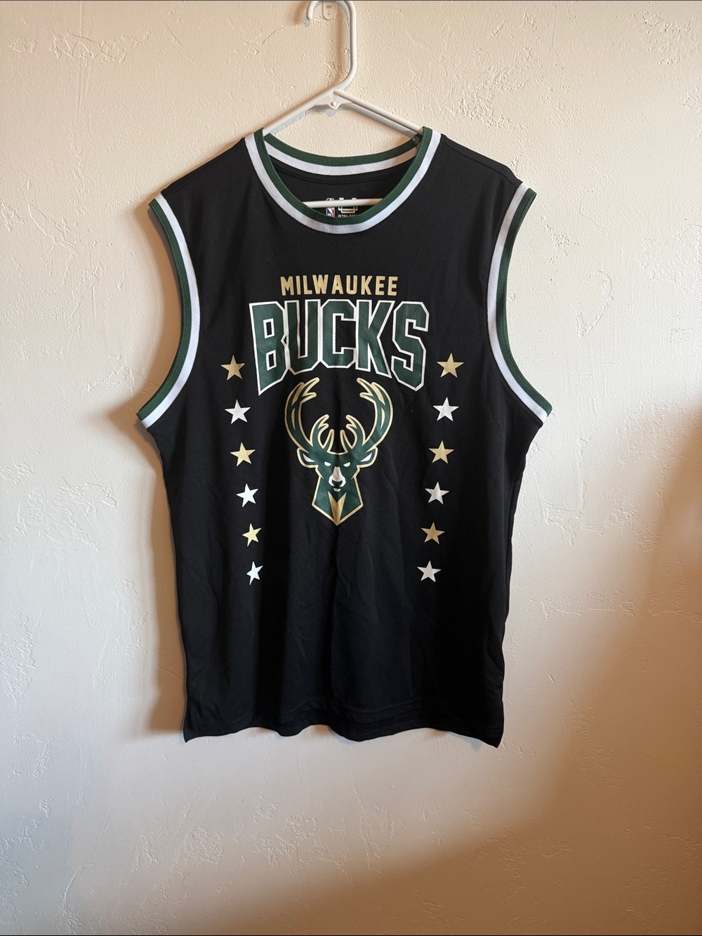 Milwaukee Bucks Sleeveless Jersey Tank Top - Black/Green